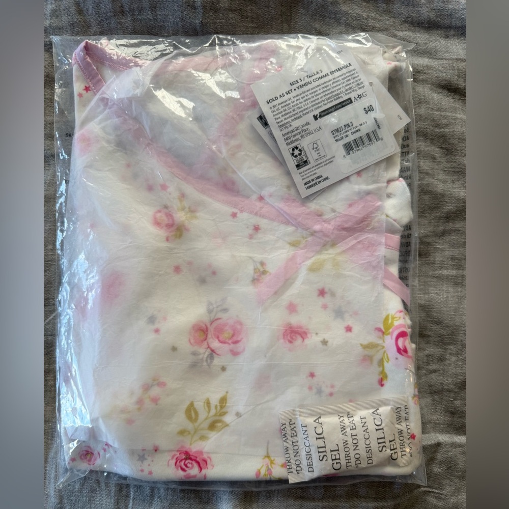 American Girl Bitty Baby Floral Pajama Set - Picture 2 of 2